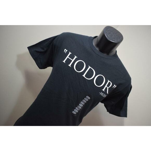 34501 New Mens Game of Thrones HODOR Black Slim Fit T Shirt Size Medium - Picture 4 of 8